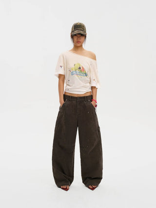 [MASONPRINCE] Paint Splatter Work Pants