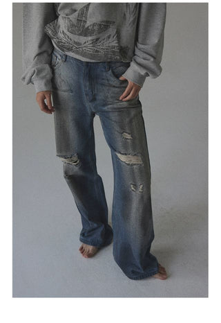 [CONP] “Lost ID CARD” Stained Jeans