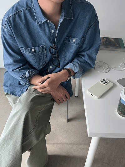Dijon Pocket Denim Overshirt
