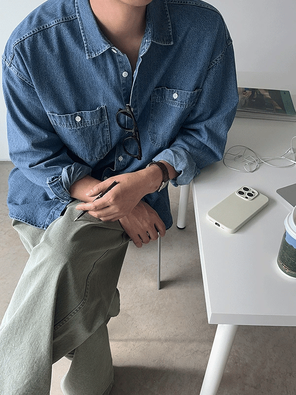 Dijon Pocket Denim Overshirt