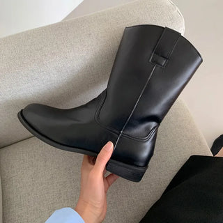 Suede mid-calf boots (2 colors)