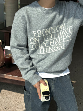FROM NOW Intarsia Soft Knit