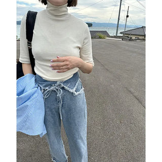 Turtleneck Half T-shirt