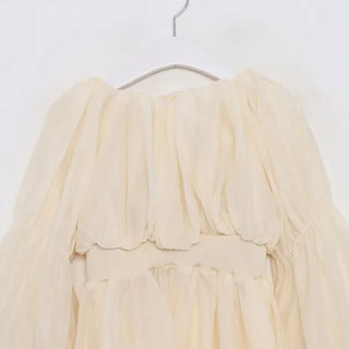 Balloon off-shoulder blouse