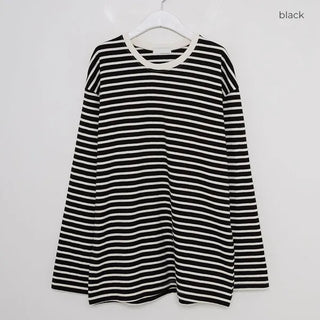 Simple two-tone striped T-shirt