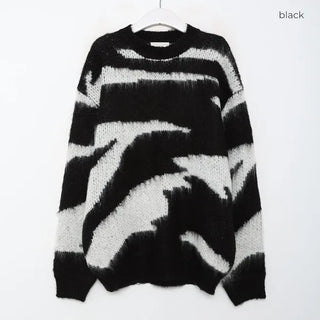 (Unisex) Oversized Zebra Knit