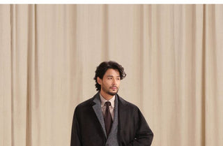 [CULTUM] Herringbone Wool Blend Blazer Jacket