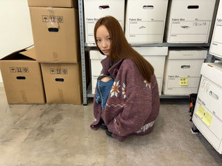 [NeverSeez] Fair Isle Wool Blend Cardigan