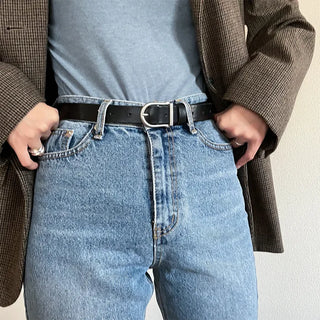 basic leather belt