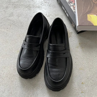 Platform penny loafers