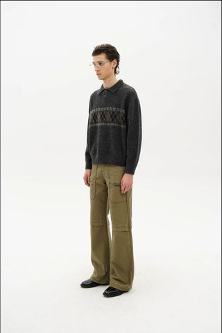 [MASONPRINCE] Fair Isle Pattern Knit Sweater