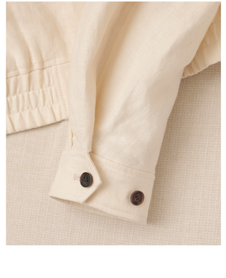 [CULTUM] Linen Harrington Jacket