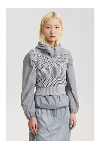 CONP Knitted mesh tight vest (gray)