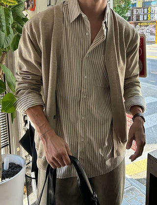 All-day soft cardigan (span fabric)