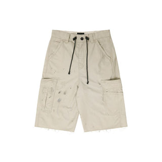 [MASONPRINCE] Distressed Cargo Capri Shorts