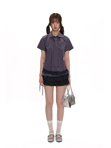 [Moromoro2] Lace Trim Ribbed Half Socks