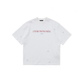 [MASONPRINCE] Slub Cotton Distressed Logo Tee