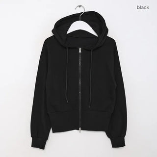 Cropped hoodie zip-up