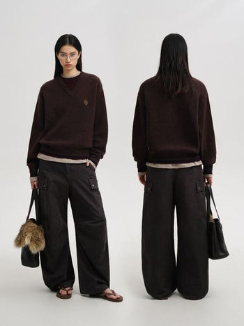 [MASONPRINCE] V-Neck Layered Sweater