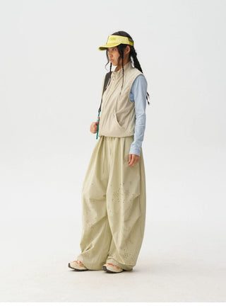 [Monterest] Quick-Dry Burnout Wide Leg Pants