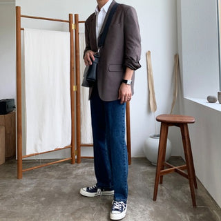 Autumn Brown Check Blazer