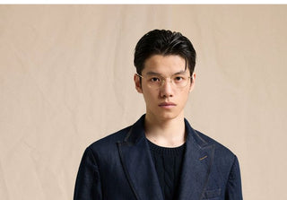 [CULTUM] Lyocell Denim Double-Breasted Blazer