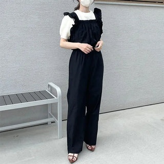 Puff-sleeve round knit