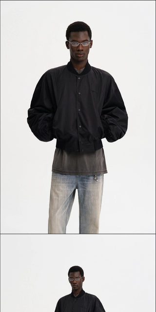 [MASONPRINCE] Lightweight Nylon Bomber Jacket