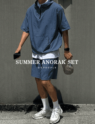 [Feature] Cool Anorak Shorts Set (4 colors)