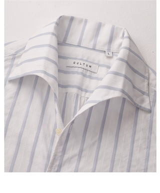 [CULTUM] Striped Easy-Care Shirt