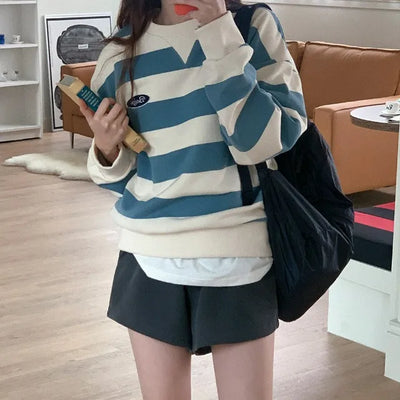 Striped sweatshirt top