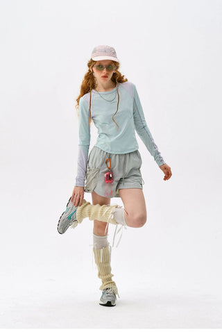 [Monterest] 5A Antibacterial Color Block Long Sleeve Tee