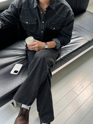 Toffee Western Denim Shirt