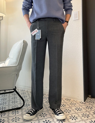 Lightweight YKK Hidden Elastic Waist Wide Slacks (5 colors)