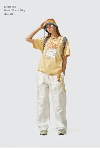 [Monterest] Washed Peace Dove Print T-Shirt