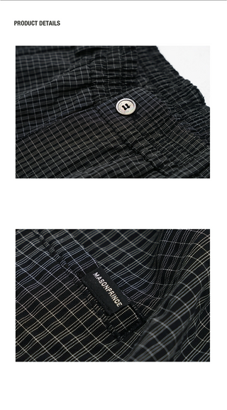 [MASONPRINCE] Black Plaid Pleated Pants