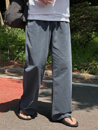 Libero Pigment Linen Long Wide Pants