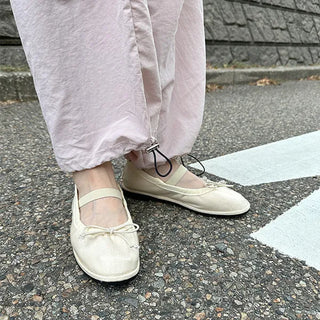 Shirring flat shoes