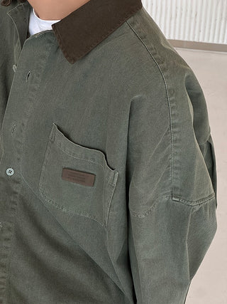 Slow Pigment Crop Work Shirt