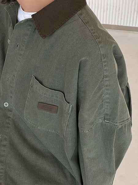 Slow Pigment Crop Work Shirt