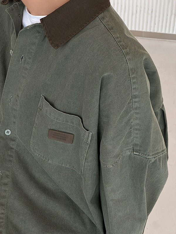 Slow Pigment Crop Work Shirt