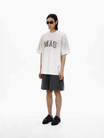 [MASONPRINCE] 380G Washed Embossed Logo Shorts