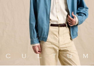 [CULTUM] Lyocell Denim Harrington Jacket