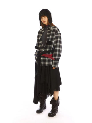 [NeverSeez] Woven Check Casual Shirt