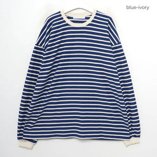 Two-tone striped long-sleeved T-shirt