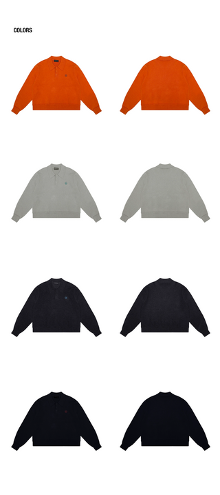 [MASONPRINCE] Double-sided Cashmere Wool Polo Sweater