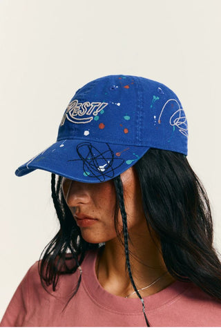 [Monterest] Washed Paint Splatter Embroidered Cap