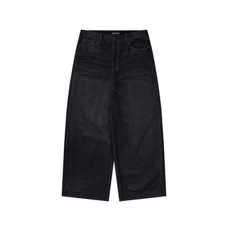 [MASONPRINCE] Black Waxed Coated Denim Jeans