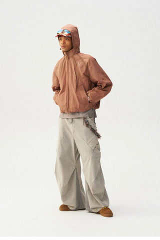 [Monterest] Washed Cotton Pleated Wide Leg Pants