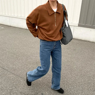 wide blue pocket pants